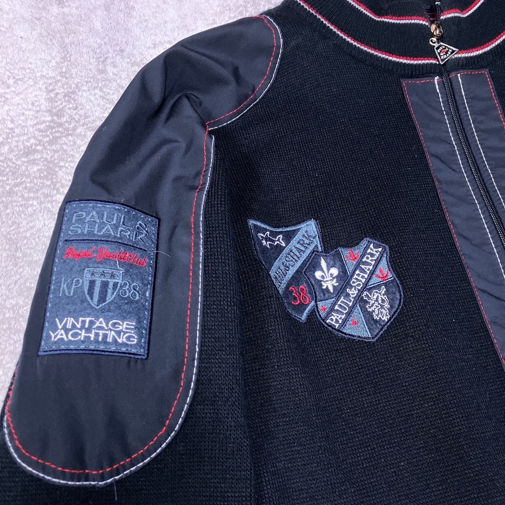 Paul & Shark Jacket Yachting World Yachting Cup Wool Zip Cardigan Mens XL - Picture 2 of 9